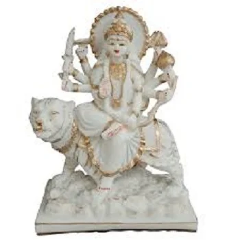 White Marble Durga Statue